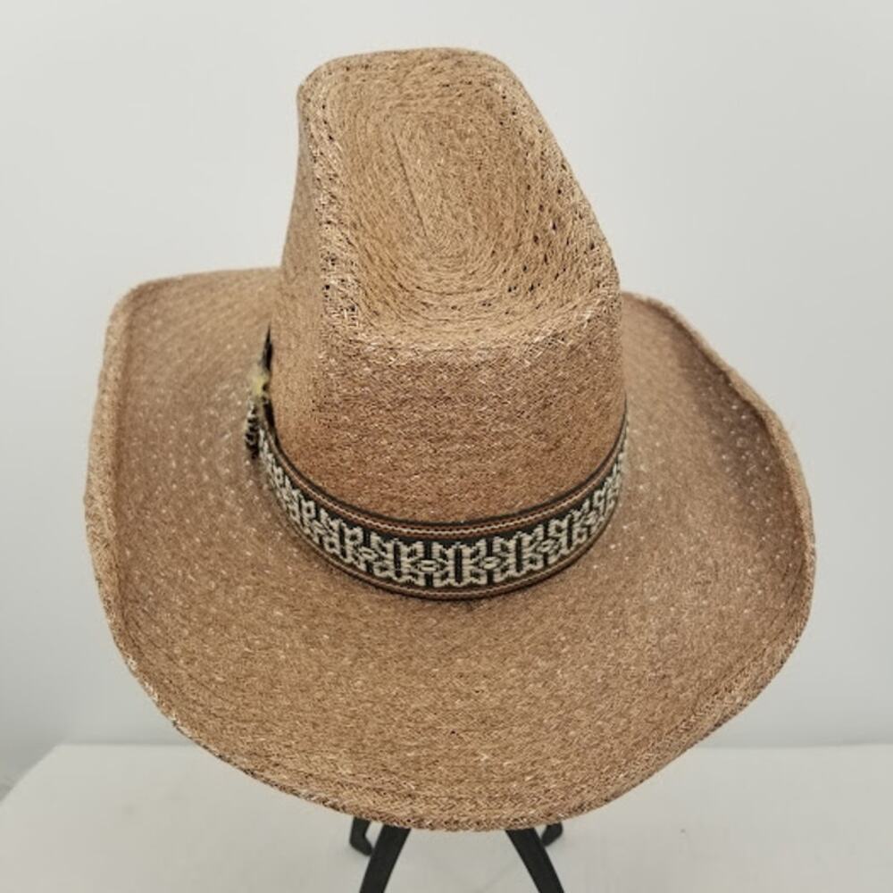 Steven Western VINTAGE cowboy hat gaucho tall crown lightweight summer roper